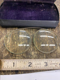 Vtg Clip ON Glasses Case Silver Theodore Rosevelt Garrett optometrist Rochester