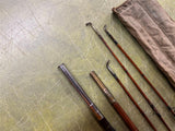VTG Antique 1920s Made In USA South Bend Bamboo 5 Piece Fishing Rod Montague
