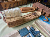 LEWIS & CLARK EXPEDITION PLAYSET FORT CLATSOP BARZSO FULL SET BOX INDIANS BUFFAL