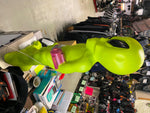Vtg Space Alien Blow Mold 36" Green Halloween Ray Gun General Foam Minty!