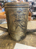 Vtg Springspout Tin Oil Gas Can Huffy Embossed Qt Flex Spout Service Station Log