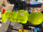 Vtg Space Alien Blow Mold 36" Green Halloween Ray Gun General Foam Minty!