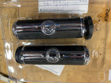 oem Chrome Harley TBW Touring Softail Handlebar Hand Grips Willie G Skull Glide