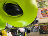 Vtg Space Alien Blow Mold 36" Green Halloween Ray Gun General Foam Minty!