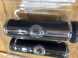 oem Chrome Harley TBW Touring Softail Handlebar Hand Grips Willie G Skull Glide