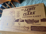 LEWIS & CLARK EXPEDITION PLAYSET FORT CLATSOP BARZSO FULL SET BOX INDIANS BUFFAL