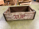 Vintage 1960s Made in USA 7up "The Uncola" Wooden Carrier Crate
