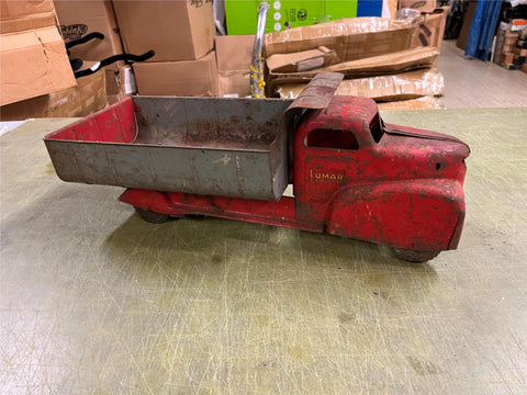 Vintage 1940s-50s Made in USA Marx Lumar Contractors Gravel Dump Truck