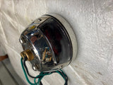 Vtg DUO Lamp TailLight Glass Stop Lens Harley Chopper Bobber Chrome Custom Ford