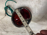 Vtg DUO Lamp TailLight Glass Stop Lens Harley Chopper Bobber Chrome Custom Ford