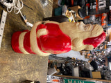 Vtg Union 13" Santa Claus blow mold Hard plastic Christmas Decor 60's Light up!