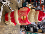 Vtg Union 13" Santa Claus blow mold Hard plastic Christmas Decor 60's Light up!