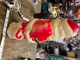 Vtg Union 13" Santa Claus blow mold Hard plastic Christmas Decor 60's Light up!
