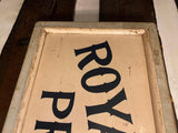 Royale Dairy Raymond Utz country Butcher Double Sided Vtg Sign Hanover Pa Store!