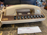 Vtg GTE Linear Desk Phone Telephone Touch Call Retro Push button Orig Box!