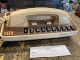 Vtg GTE Linear Desk Phone Telephone Touch Call Retro Push button Orig Box!