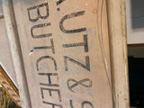 Royale Dairy Raymond Utz country Butcher Double Sided Vtg Sign Hanover Pa Store!