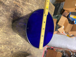 Cobalt Blue Antique Vtg Vase 8" Tall Decor Glass 6" across Collectible Flowers!