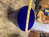 Cobalt Blue Antique Vtg Vase 8" Tall Decor Glass 6" across Collectible Flowers!
