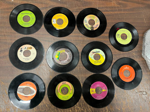 Vintage 1970s Lot Of 11 45 Records Assorted Songs & Artists Mercury Records