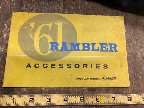 1961 AMC American Motors Rambler Accessories Sales Brochure Booklet Catalog