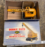 Vtg Dinky Supertoys 571 Coles Mobile Crane Truck Toy England Orig Box Minty!