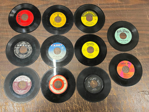 Vintage 1970s Lot Of 11 45 Records Assorted Songs & Artists Smash Records