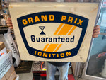 Vtg Grand Prix Guaranteed Ignition Tune Light Up Double sided Sign Oil Gas Servi