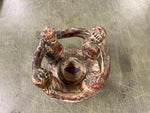 Aztec Mayan Circle of 4 Friends Terracotta Clay Candle Holder Art Pottery