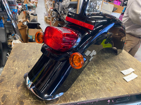 OEM Vivid Black Fender Harley FLHCS Heritage Softail 2023 New T/o