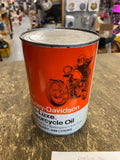 Vtg AMF Harley Davidson Pre-Luxe Motorcycle Oil Can Full Shovelhead Panhead Iron