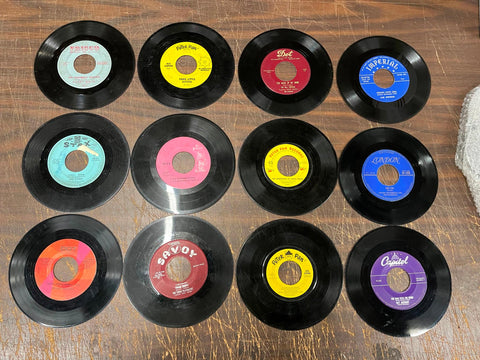 Vintage 1970s Lot Of 12 45 Records Assorted Songs & Artists Capitol Records