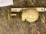 Vtg Halloween Skull Spring loaded Decor toy 1960's Skeleton Collectible Pop up!