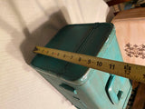 Vtg 50's Handbag Suitcase Makeup Doll Box Bag Chalk Display Decor damask Mirror!
