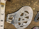 AAA New Castle Pa Motor Club License Plate Tag Topper 50s Vtg Auto Truck Hot Rod