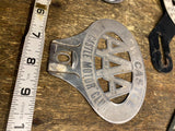AAA New Castle Pa Motor Club License Plate Tag Topper 50s Vtg Auto Truck Hot Rod