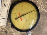 Vtg Starrett Dial indicator Guage  .0001-.025 mm range Machinist tools USA!