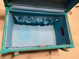 Vtg 50's Handbag Suitcase Makeup Doll Box Bag Chalk Display Decor damask Mirror!