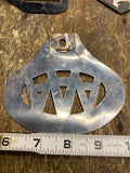 AAA New Castle Pa Motor Club License Plate Tag Topper 50s Vtg Auto Truck Hot Rod