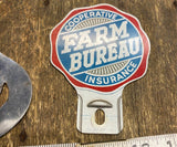 20's AAA Cooperative Farm Bureau License Plate Tag Topper Vtg Auto Truck Hot Rod