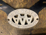 AAA New Castle Pa License Plate Tag Topper 50's Vtg Auto Truck Hot Rod Muscle ca