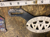AAA New Castle Pa License Plate Tag Topper 50's Vtg Auto Truck Hot Rod Muscle ca