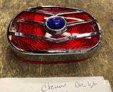 Fancy Taillight Lens Blue dot Chevron Harley Panhead Sportster 55-72 FLH FX Brak
