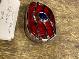Fancy Taillight Lens Blue dot Chevron Harley Panhead Sportster 55-72 FLH FX Brak