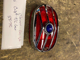 Fancy Taillight Lens Blue dot Chevron Harley Panhead Sportster 55-72 FLH FX Brak