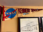 Vtg Kennedy Space Center Pennant Flag Banner NASA Florida 60's Rocket Moon landi