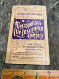 1909 Metropolitan Insurance Payment book Pamphlet Brochure Advertisign Sign Pape
