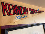 Vtg Kennedy Space Center Pennant Flag Banner NASA Florida 60's Rocket Moon landi