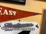 Vtg Elkhart Indiana Felt Pennant Flag Banner Indian NOrth EAst 60's!