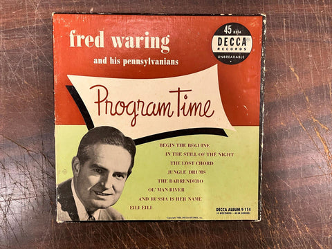 Vintage 1951 Decca Records FRED WARING, "PROGRAM TIME" 4 RECORD BOX SET
